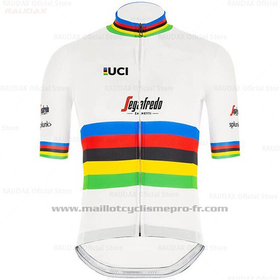 2020 Maillot Cyclisme UCI Monde Champion Segafredo Zanetti Manches Courtes et Cuissard